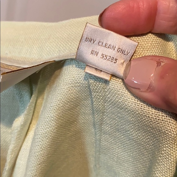 Express Pure Linen Pant Suit Set - Celery Green - Picture 8 of 12